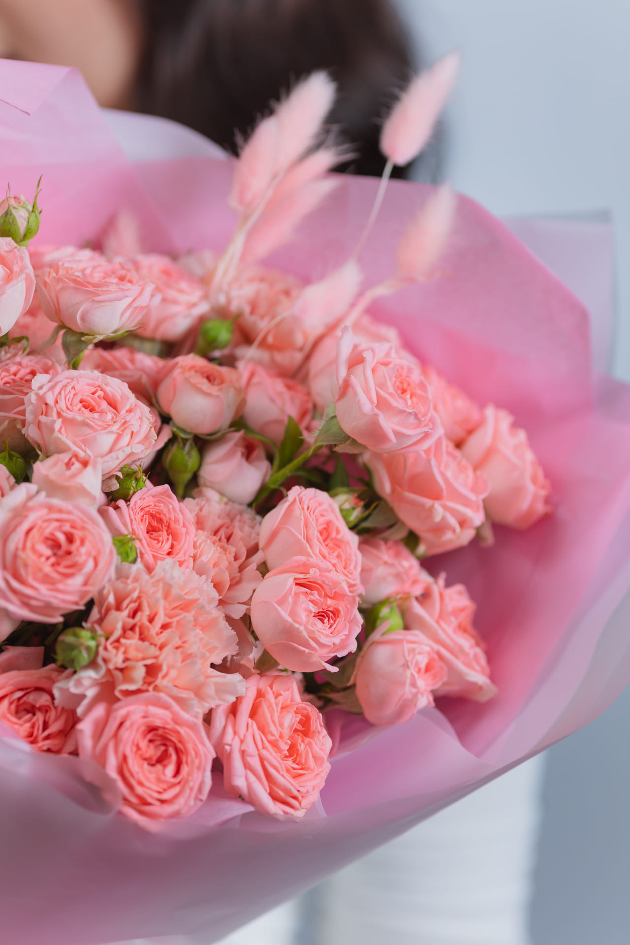 Монобукет из кустовой розы